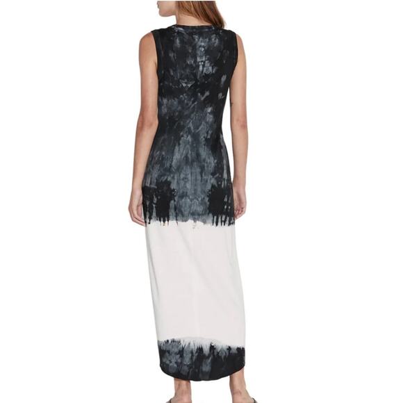 RAQUEL ALLEGRA Jersey Rib Column Tie-Dye Maxi Midi Tank Dress SSENSE 0 XS $325 - Picture 11 of 11